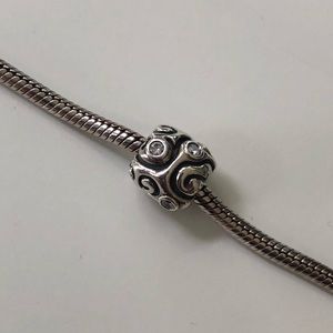 Retired Pandora Charm- Daydream w Clear CZ